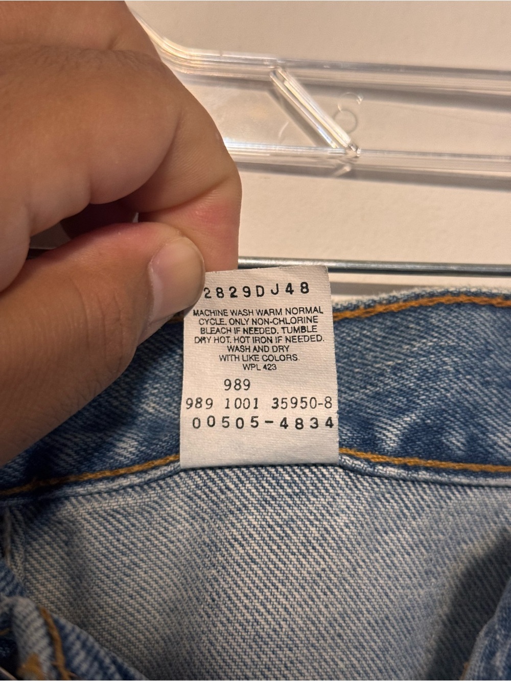 Levi’s 505 Regular Fit Jeans Men’s 34x30 Blue Straight Leg NWT 100% Cotton - Picture 9 of 9